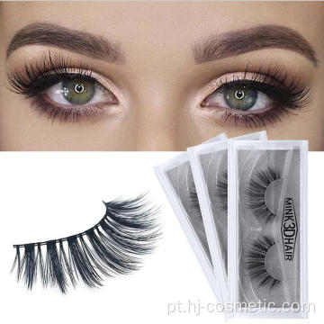 3D Faux Mink Cílios Natural Longo De Seda Macia Cílios Falsos Falso Vison Lashes